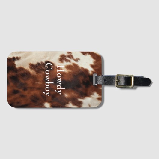 Brauncreme Südwestküste Gepäckanhänger (Vorderseite (Horizontal))