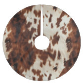 Brauncreme Südwestküste Polyester Weihnachtsbaumdecke (Vorderseite)