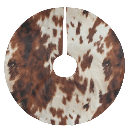 Brauncreme Südwestküste Polyester Weihnachtsbaumdecke (Vorderseite)