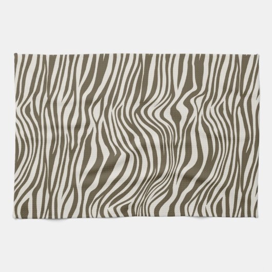 Brauncreme Zebra Geschirrtuch (Horizontal)