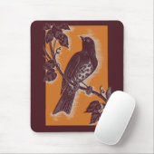 Braundrossel mit Orange Mousepad (Mit Mouse)