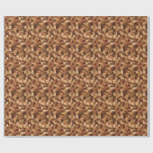 Braune Abstrakte Quadrate und Rechtecke Geschenkpapier (Flach)
