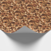 Braune Abstrakte Quadrate und Rechtecke Geschenkpapier (Ecke)