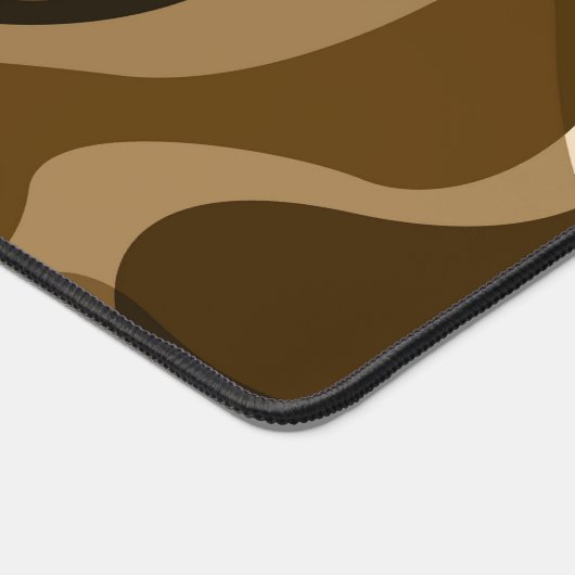 Braune, abstrakte, Wirble Bio Formen Schreibtischunterlage (Ecke)