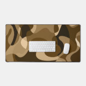 Braune, abstrakte, Wirble Bio Formen Schreibtischunterlage (Tastatur & Maus)