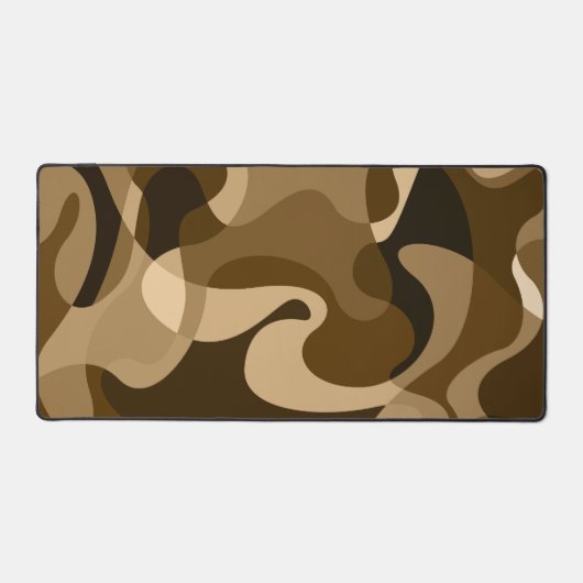 Braune, abstrakte, Wirble Bio Formen Schreibtischunterlage (Vorderseite)
