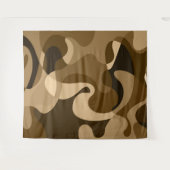 Braune, abstrakte, Wirble Bio Formen Wandteppich (Vorderseite (Horizontal))