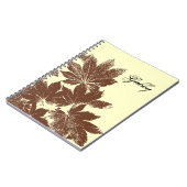 Braune Ahornleaf-Briefmarke Notizblock (Linke Seite)