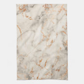 Braune Akzente und weiße Abstrakte Muster Geschirrtuch (Vertikal)