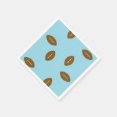 Braune amerikanische Fooballällchen auf blau Serviette (Ecke)