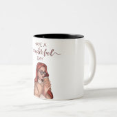 Braune Ästhetik Mädchen Inspiration Tasse (VorderseiteRechts)