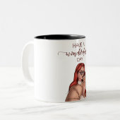 Braune Ästhetik Mädchen Inspiration Tasse (Vorderseite Links)