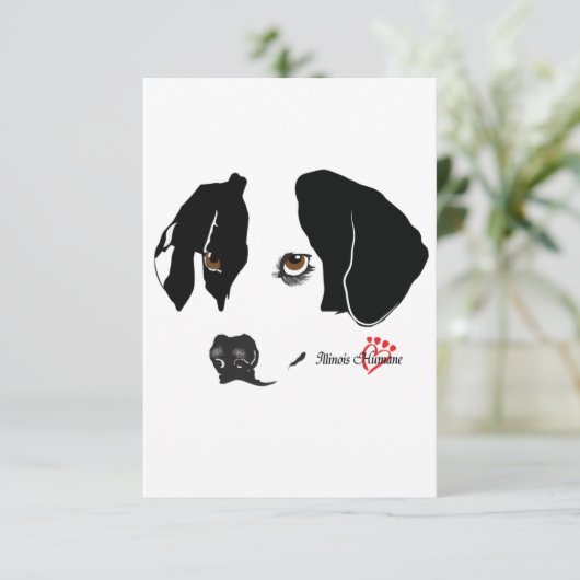 Braune Augen - Blankenkarte (Stehend Vorderseite)