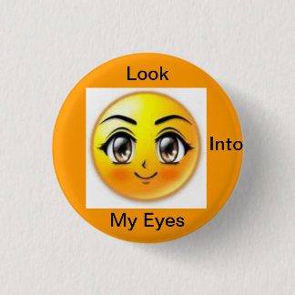 braune Augen Button