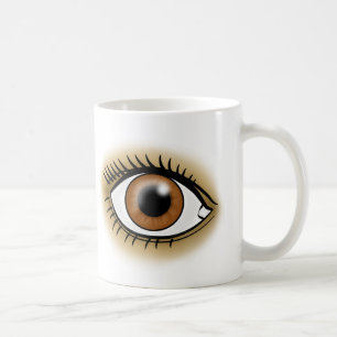 Braune Augen Kaffeetasse