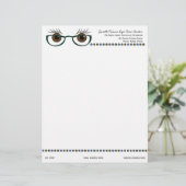 Braune Augen und Brillen Briefkopf (Stehend Vorderseite)