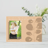 Braune Babypartyeinladung des Efeus Einladung (Stehend Vorderseite)