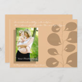 Braune Babypartyeinladung des Efeus Einladung (Vorne/Hinten)