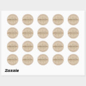 Braune Bäckerei Blume Kochen Rolling Button Runder Aufkleber (Blatt)