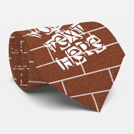 Braune Backsteinhalterung - Benutzerdefinierter Te Krawatte (Gerollt)