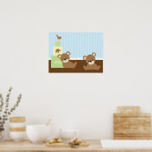Braune Bären Kids Wall Decke Poster (Küche)