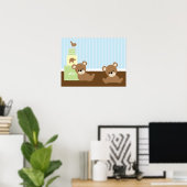 Braune Bären Kids Wall Decke Poster (Heimbüro)