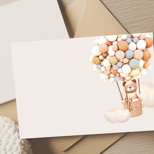 Braune Bärenballons Blankenkarte Begleitkarte