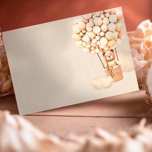 Braune Bärenballons Blankenkarte Begleitkarte