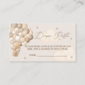 Braune Bärenballons Windeln Raffle Babydusche Enc Begleitkarte (Vorderseite)
