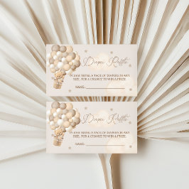 Braune Bärenballons Windeln Raffle Babydusche Enc Begleitkarte