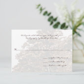 Braune Baum Hochzeitsmonogramm-Antwortkarte RSVP Karte (Stehend Vorderseite)