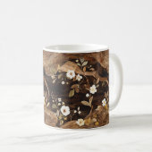 Braune Baumblüten Kaffeetasse (VorderseiteRechts)