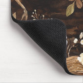 Braune Baumblüten Mousepad (Ecke)