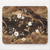 Braune Baumblüten Mousepad (Vorne)