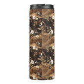 Braune Baumblüten Thermosbecher (Rückseite)