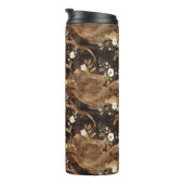 Braune Baumblüten Thermosbecher (Nach rechts gedreht)