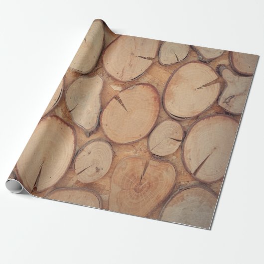 Braune Baumstämme Geschenkpapier (Ungerollt)