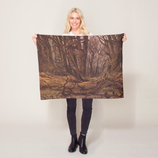 Braune Baumstämme in einem Autumnalwald Fleecedecke (Beispiel)