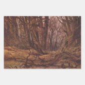 Braune Baumstämme in einem Autumnalwald Geschenkpapier Set (Vorderseite 2)