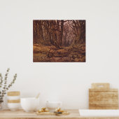 Braune Baumstämme in einem Waldwald im Autumnal Poster (Küche)