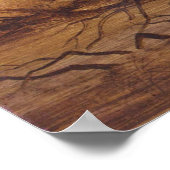 Braune Baumstämme in einem Waldwald im Autumnal Poster (Ecke)