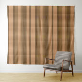Braune beige Farbtöne gestreift vertikale Muster Wandteppich (Beispiel (Horizontal))