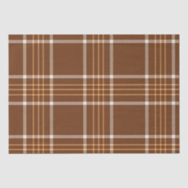 Braune Beige Karierte Tartan Schachbrettmuster Seidenpapier