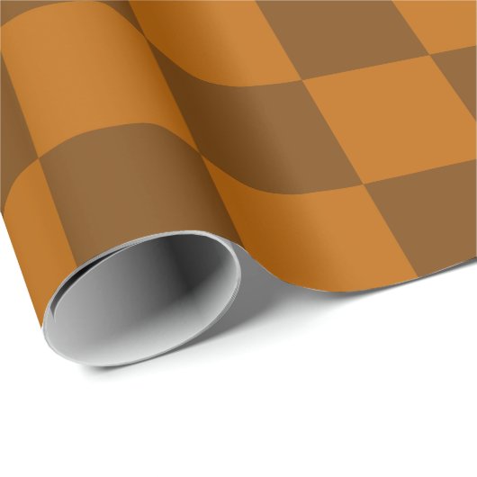 Braune Beige Markierter Block Print Geschenkpapier (Rolleneckpunkt)