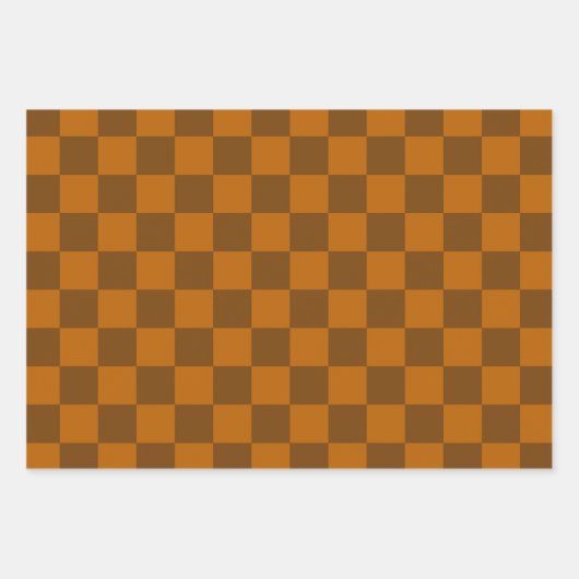 Braune Beige Markierter Block Print Geschenkpapier Set (Vorderseite 2)