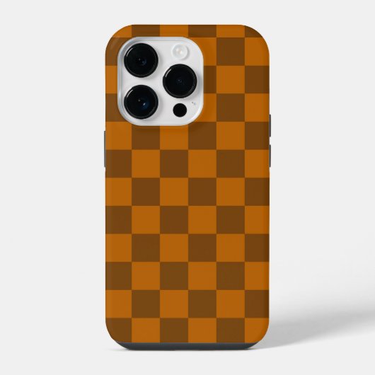 Braune Beige Markierter Block Print iPhone Hülle (Rückseite)