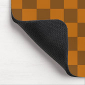 Braune Beige Markierter Block Print Mousepad (Ecke)