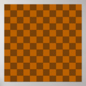 Braune Beige Markierter Block Print Poster (Vorne)