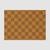 Braune Beige Markierter Block Print Seidenpapier (Vorderseite)