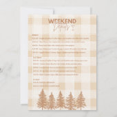 Braune Berge und Martinis Bachelorette Einladung (Rückseite)